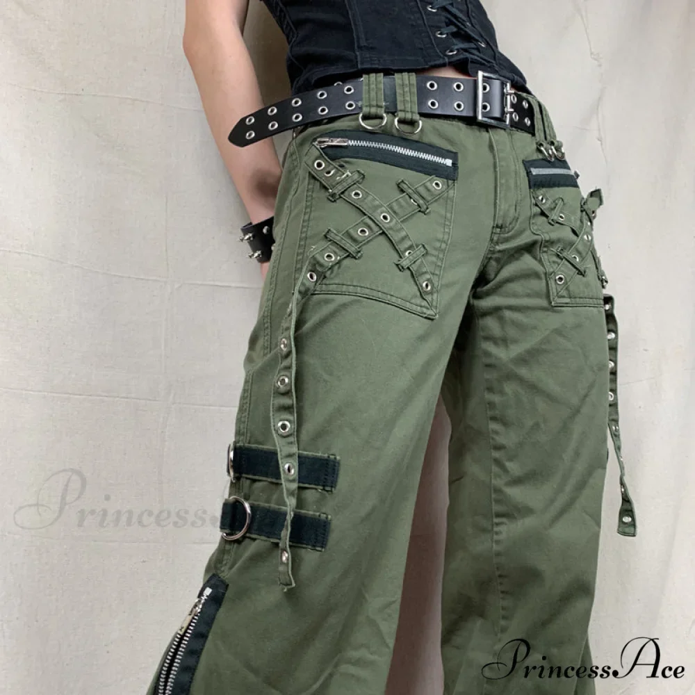 Gothic Punk Baggy Vintage Trousers - Image 2
