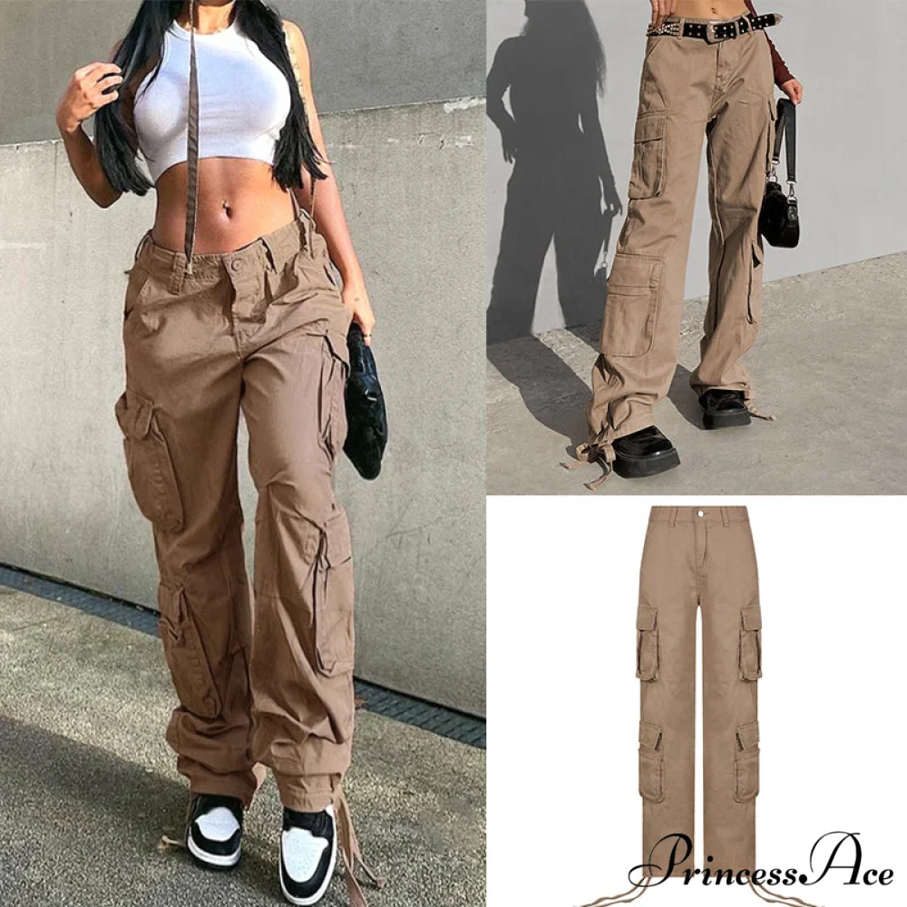 Long Straight Casual Cargo Pants - Image 15