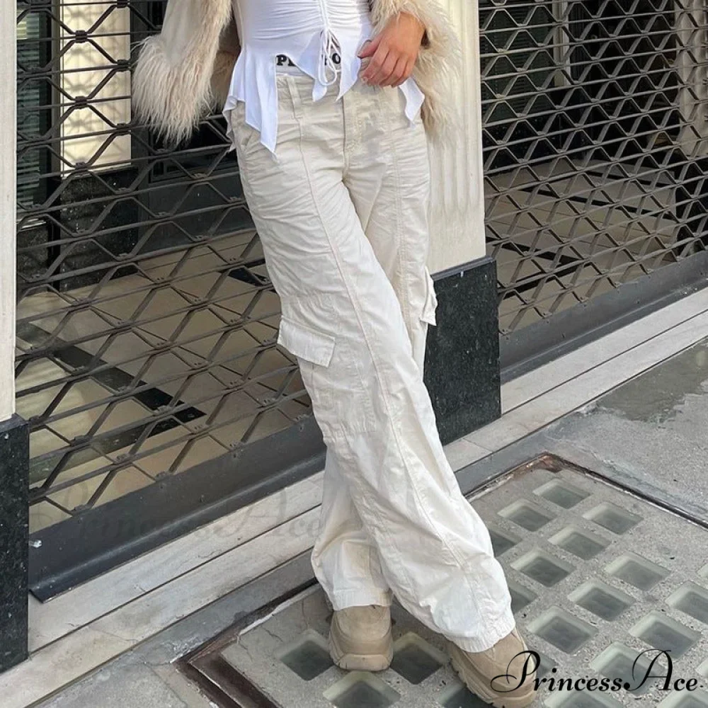 Long Straight Casual Cargo Pants - Image 4