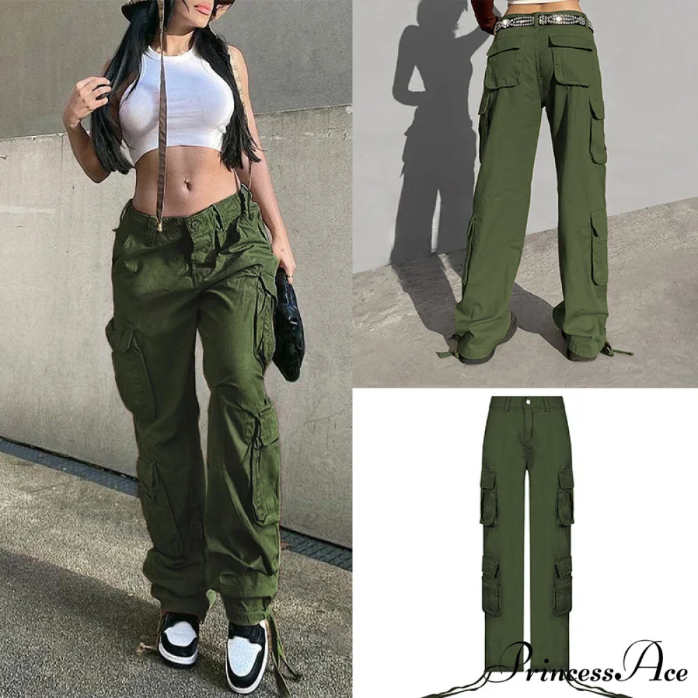 Long Straight Casual Cargo Pants - Image 9