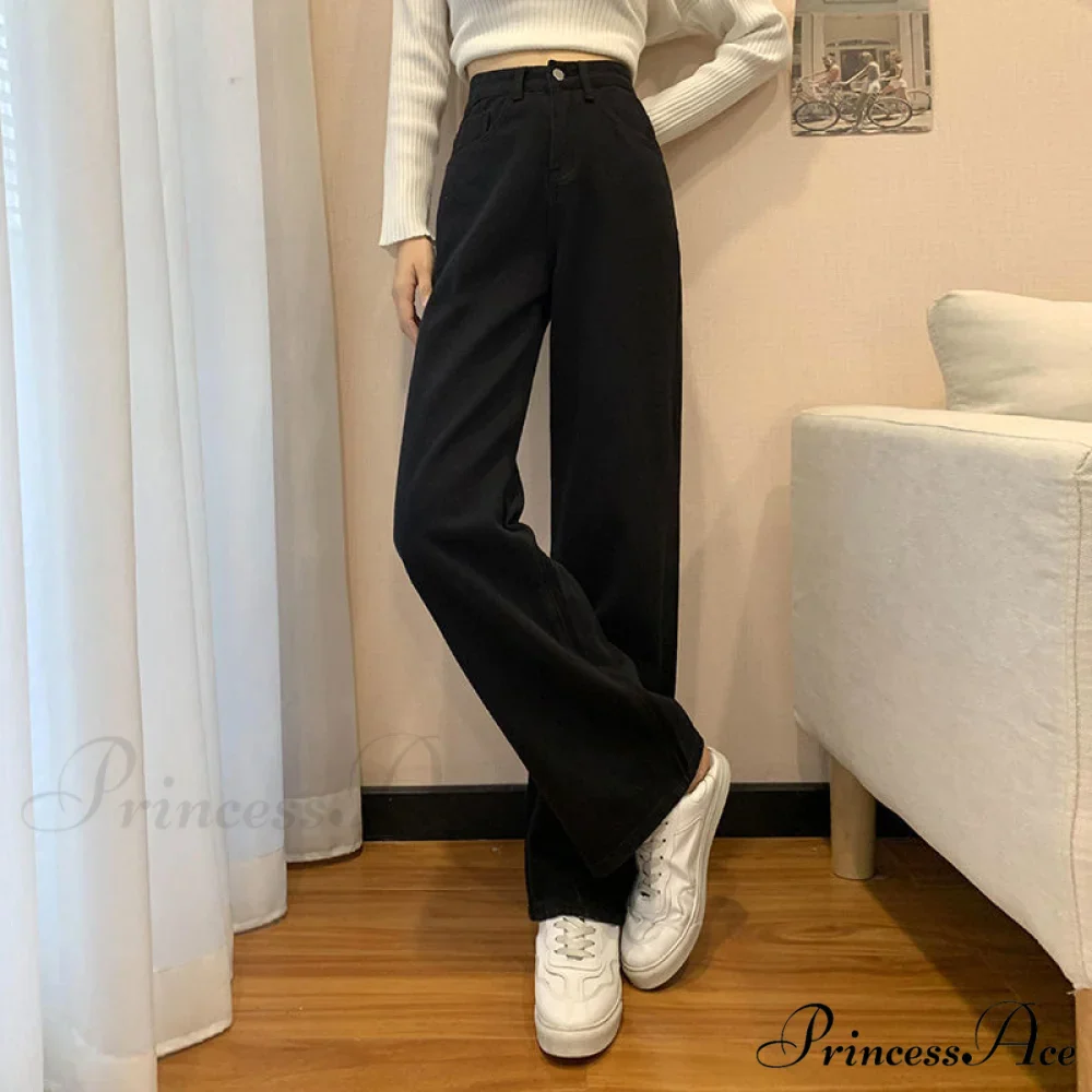 Straight Leg High Waist Stretch Denim Trousers - Image 7
