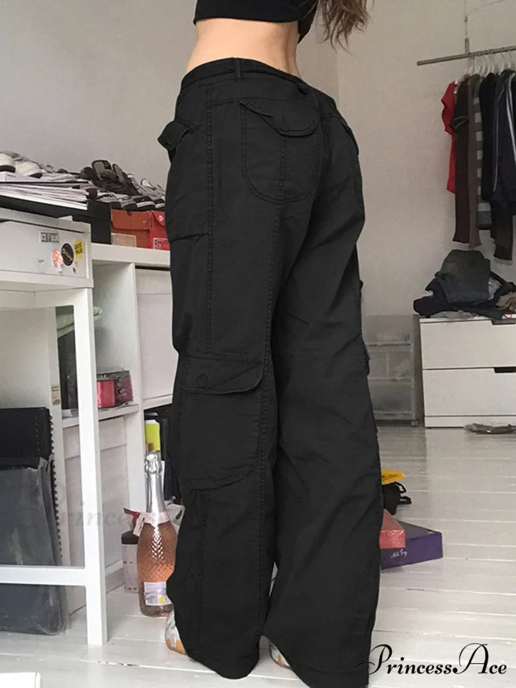 Woman High Waist Baggy Straight Leg Jeans - Image 2