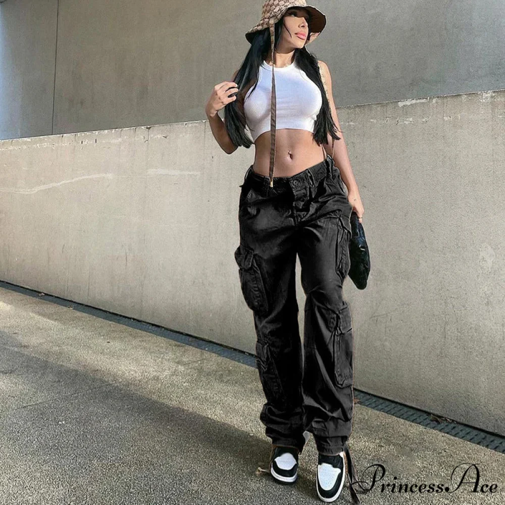 Drawstring Baggy Y2K Cargo Pants - Image 14