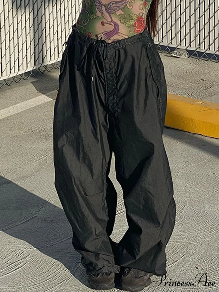 Drawstring Baggy Y2K Cargo Pants - Image 20