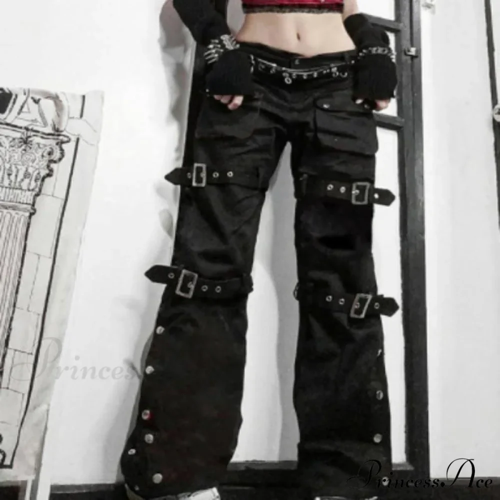 Gothic Punk Hip Hop Harajuku Baggy Cargo Pants - Image 11