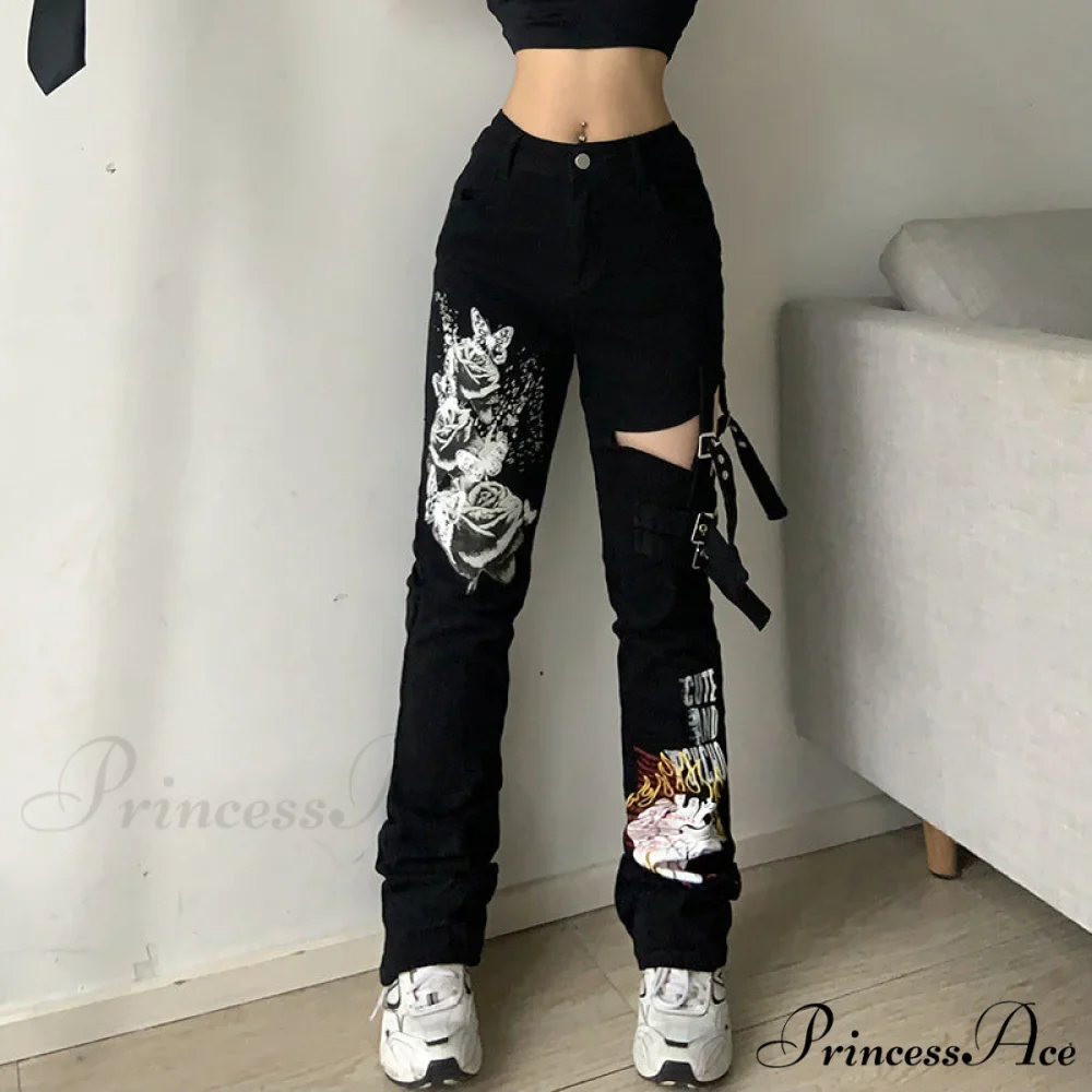 Gothic Punk Hip Hop Harajuku Baggy Cargo Pants - Image 12