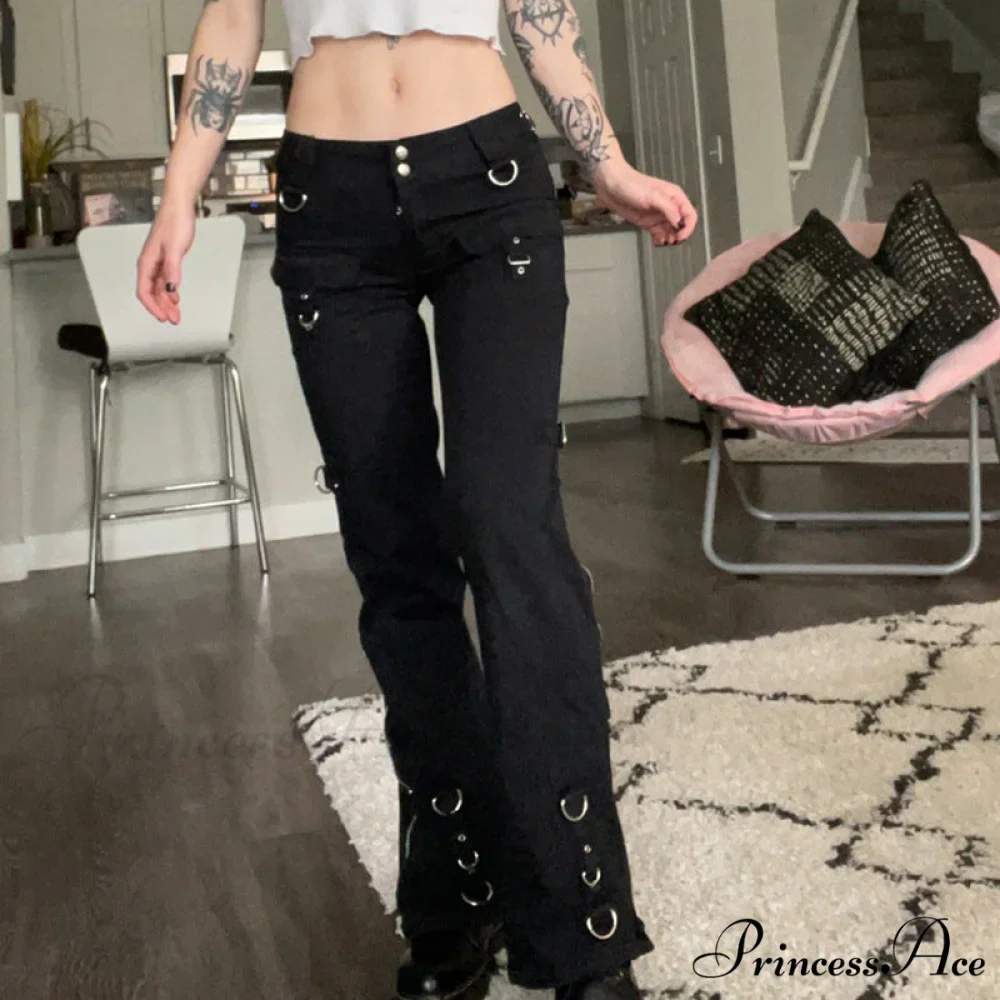 Gothic Punk Hip Hop Harajuku Baggy Cargo Pants - Image 9