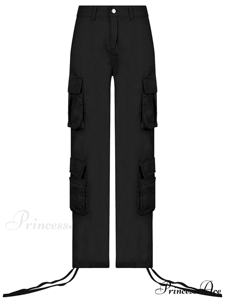 Ruched Big Pockets Cargo Jeans - Image 4