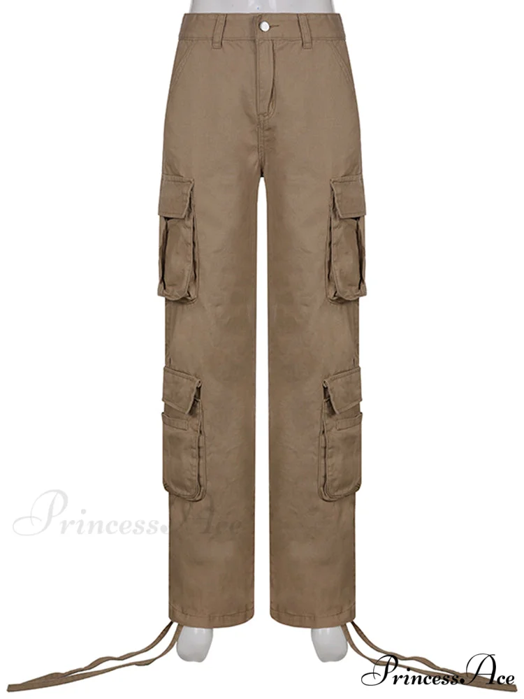 Ruched Big Pockets Cargo Jeans - Image 5