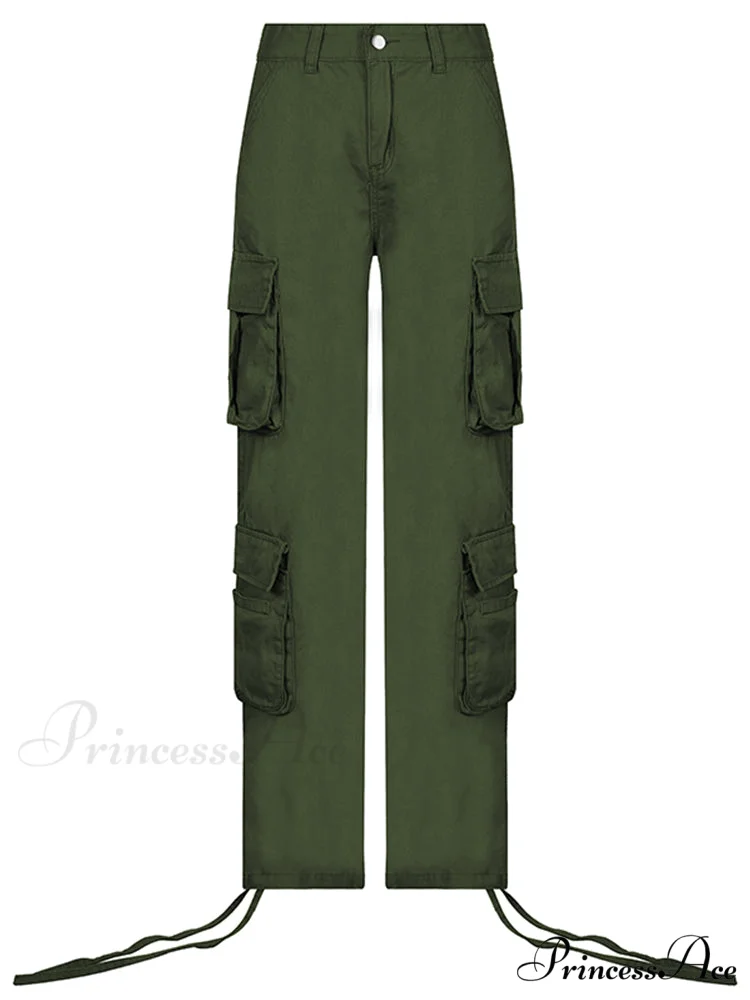Ruched Big Pockets Cargo Jeans - Image 7