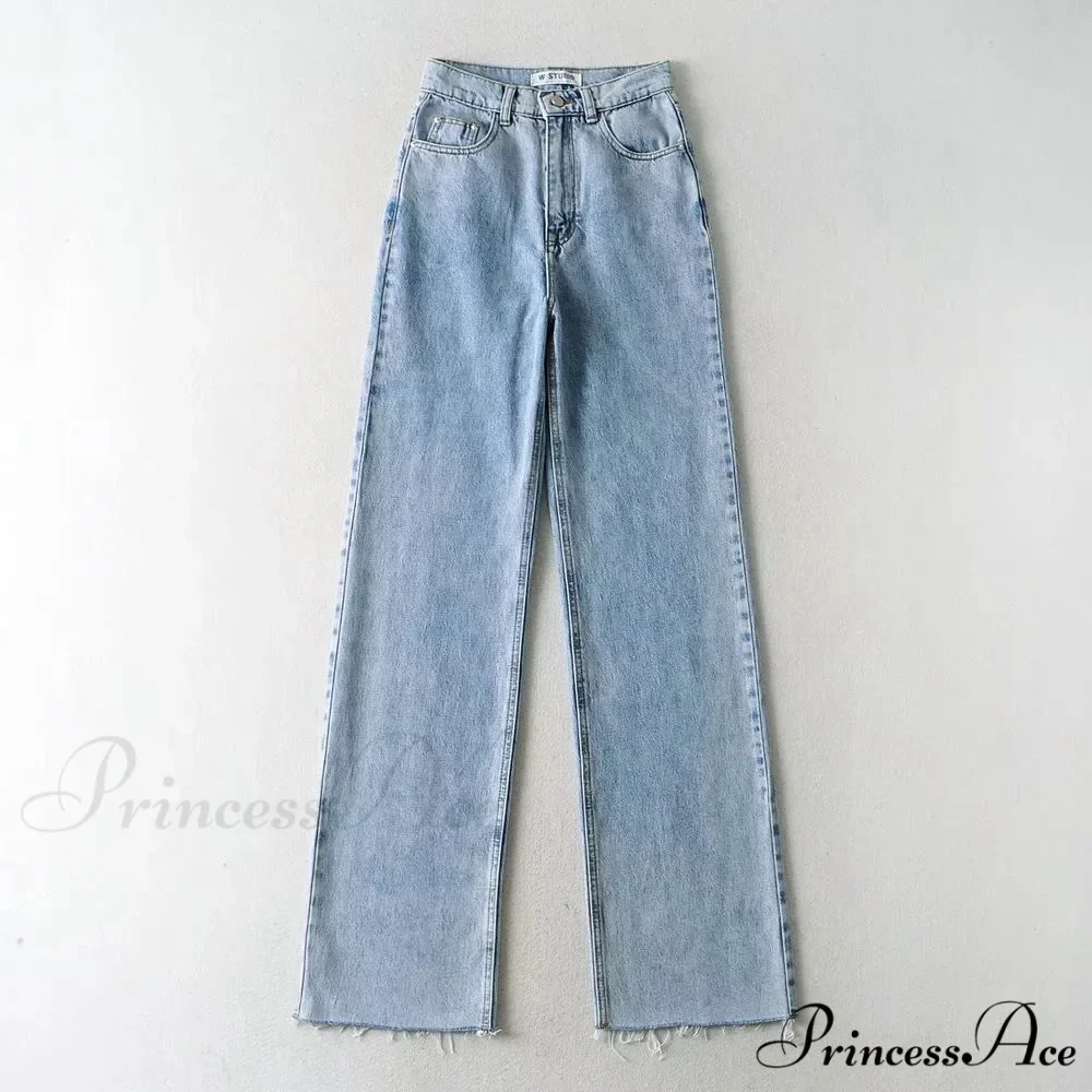 High Waist Slouchy Black Straight Trouser - Image 4