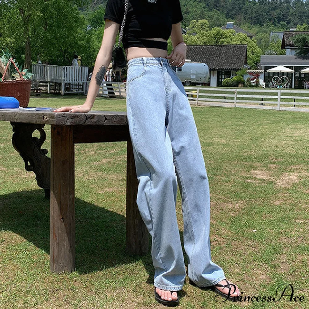 High Waist Slouchy Black Straight Trouser - Image 8