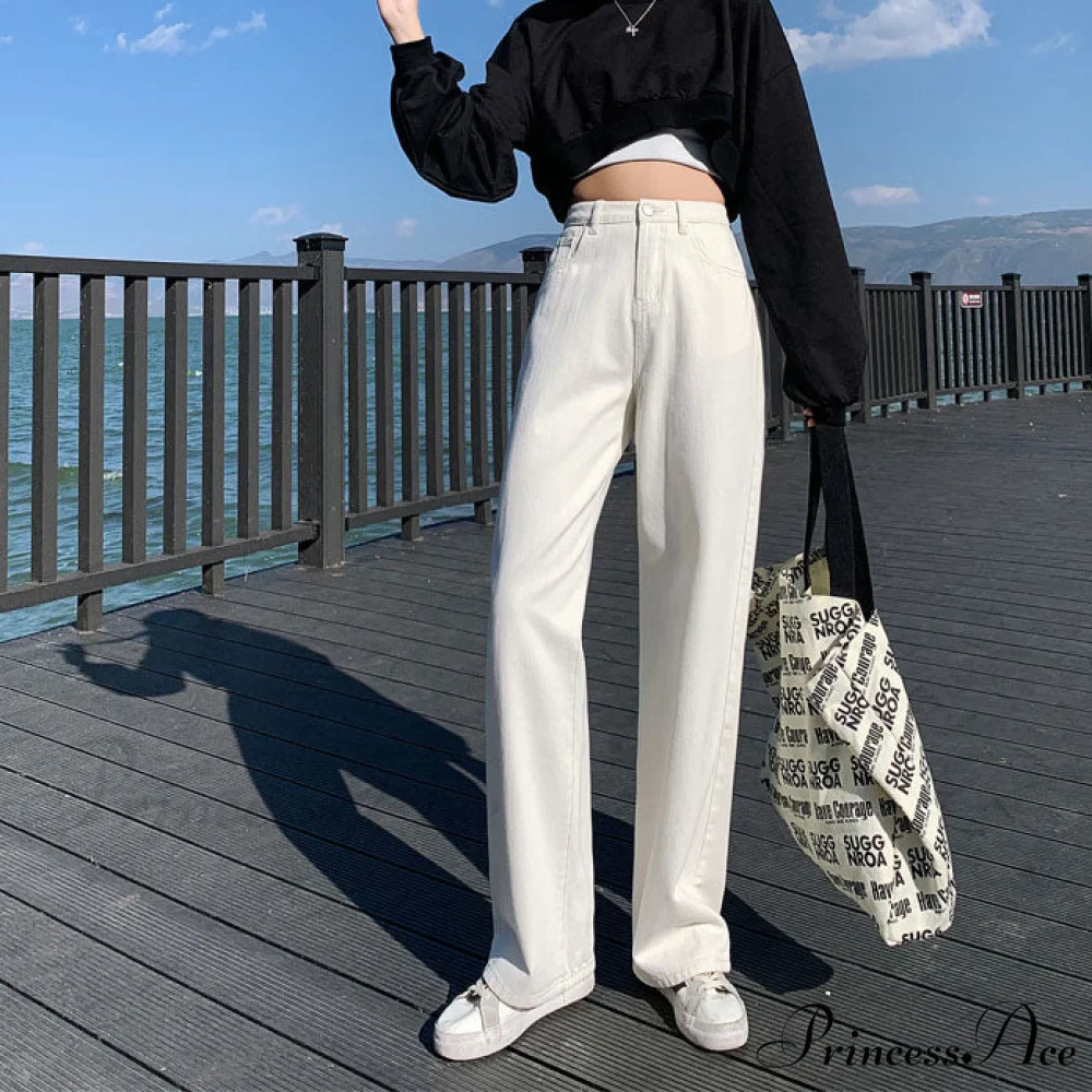 High Waist Slouchy Black Straight Trouser - Image 9
