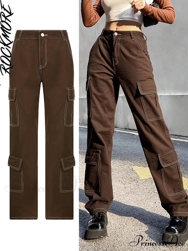Brown Vintage Baggy Jeans - Image 6
