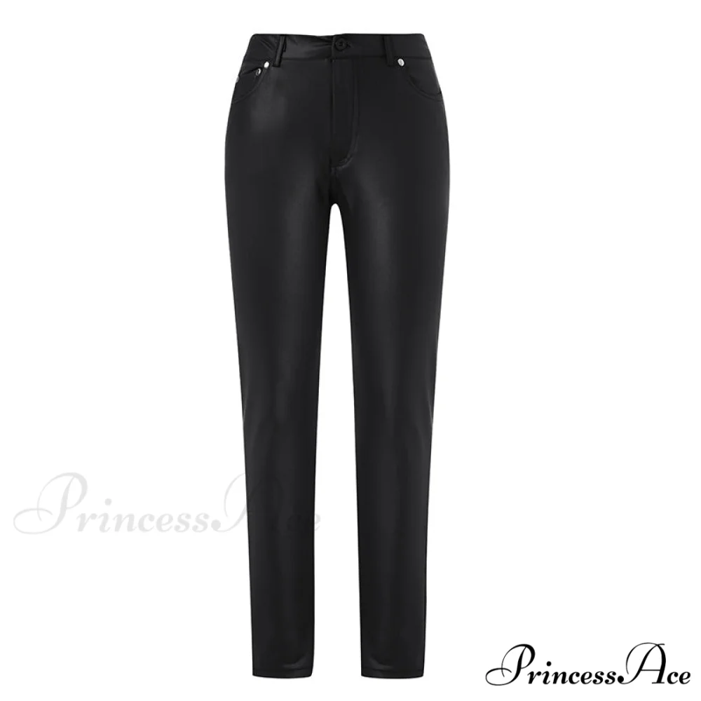 Female Leather Leggings Pants - Image 2