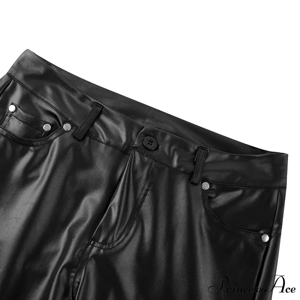 Female Leather Leggings Pants - Image 7