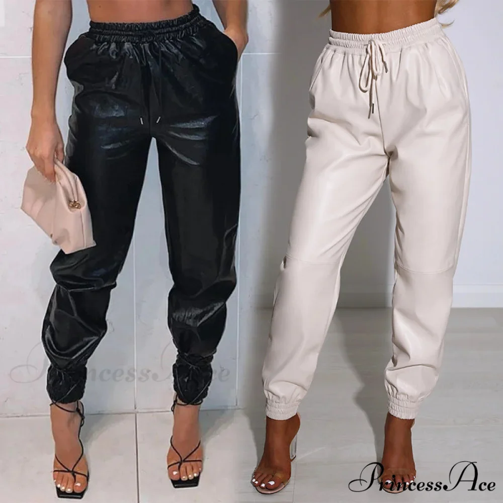 PU Leather Fashion Elegant Office Pants - Image 3