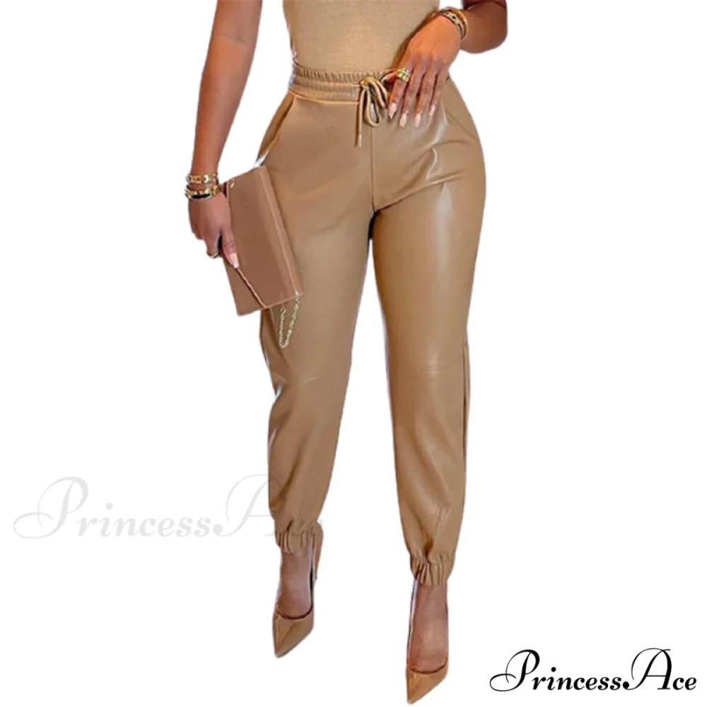 PU Leather Fashion Elegant Office Pants - Image 4