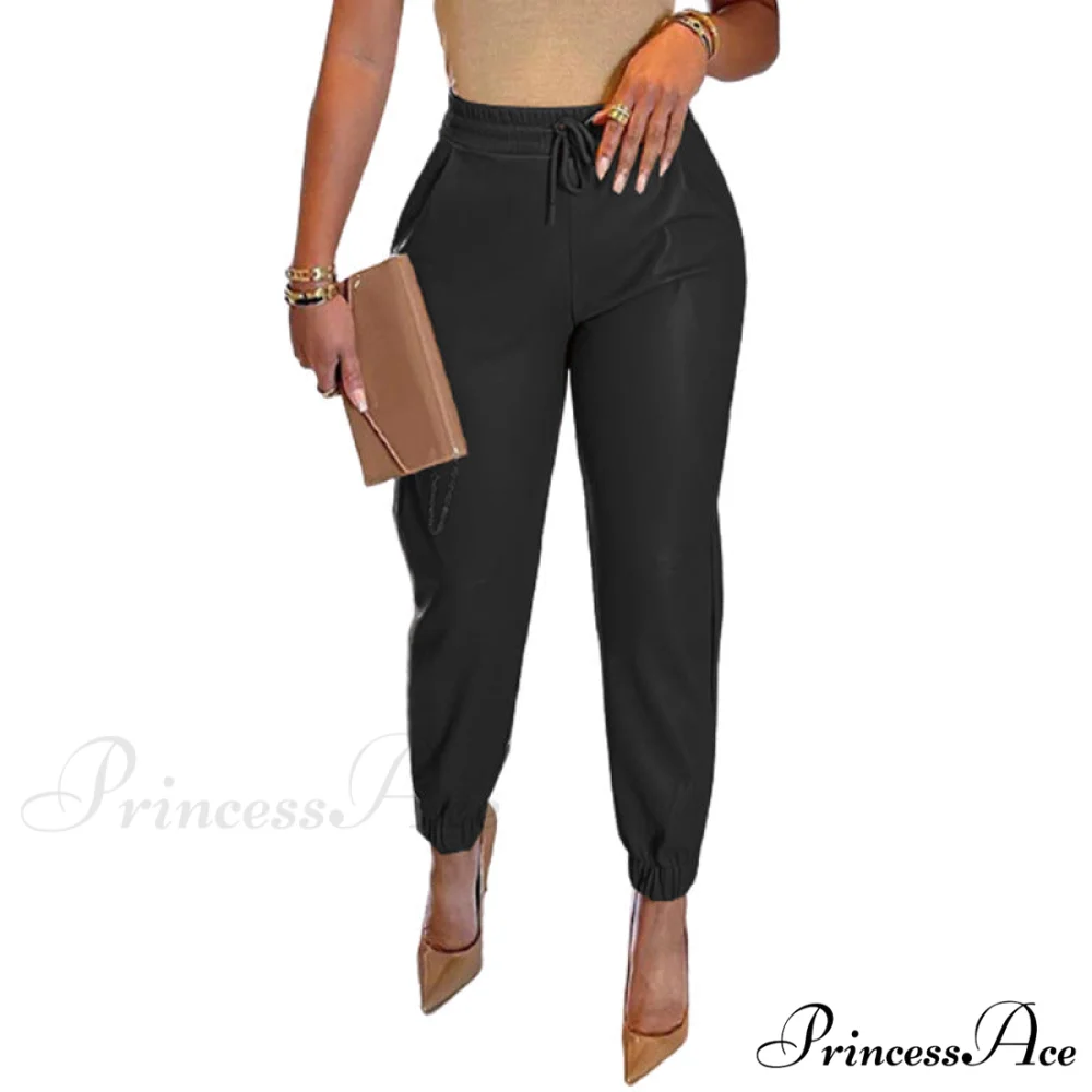 PU Leather Fashion Elegant Office Pants - Image 9