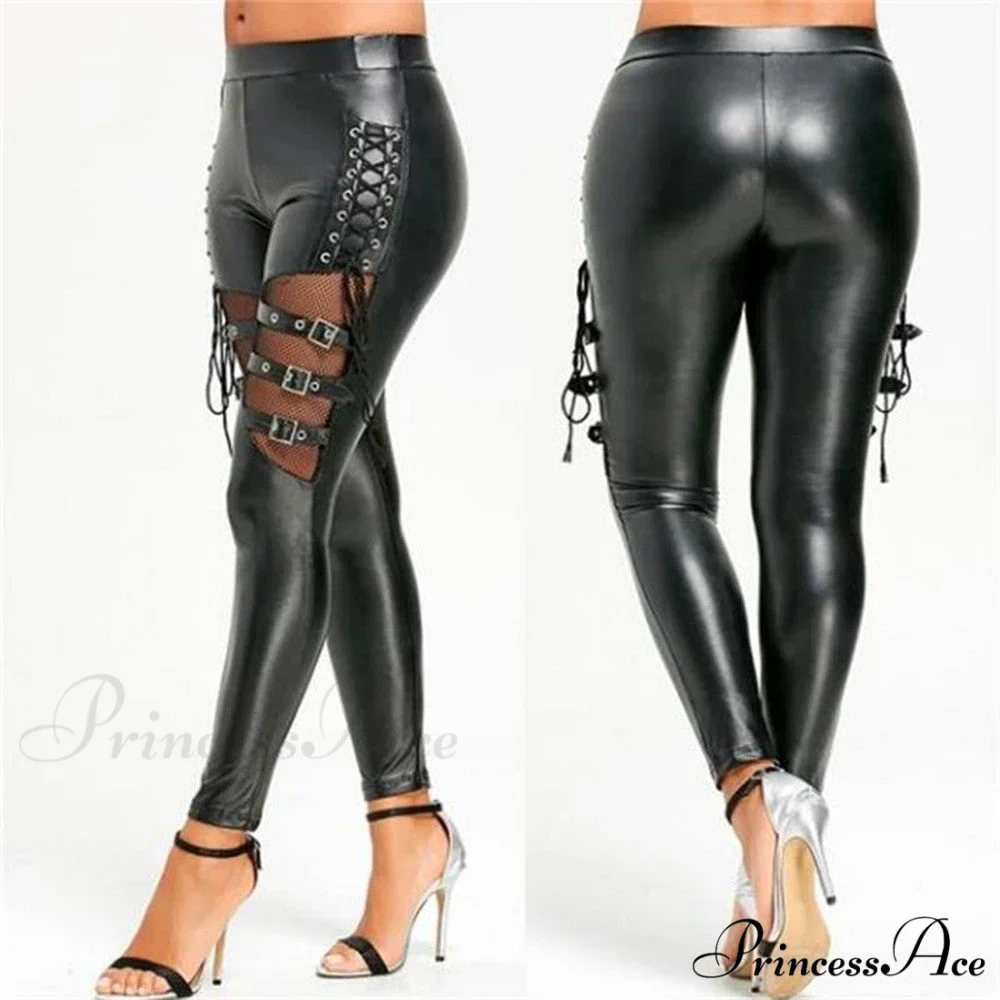 PU Leather Skinny Slim Trouser - Image 2