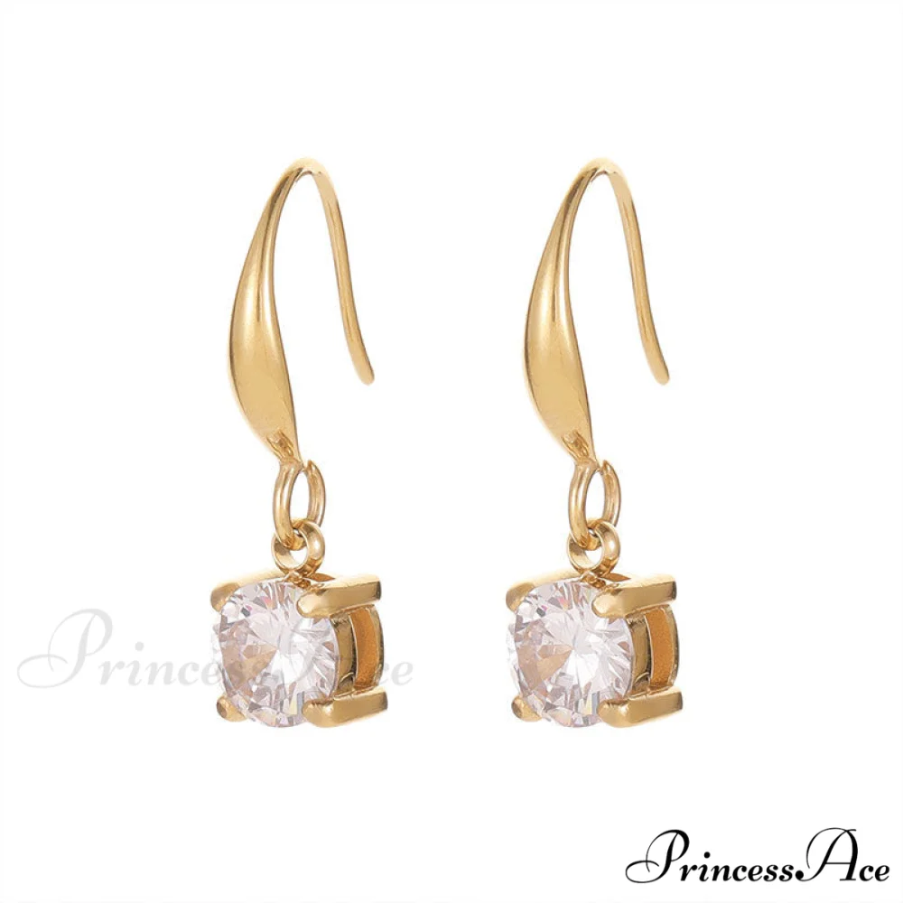 New Arrival Titanium Steel Colorful Stone Earrings - Image 5