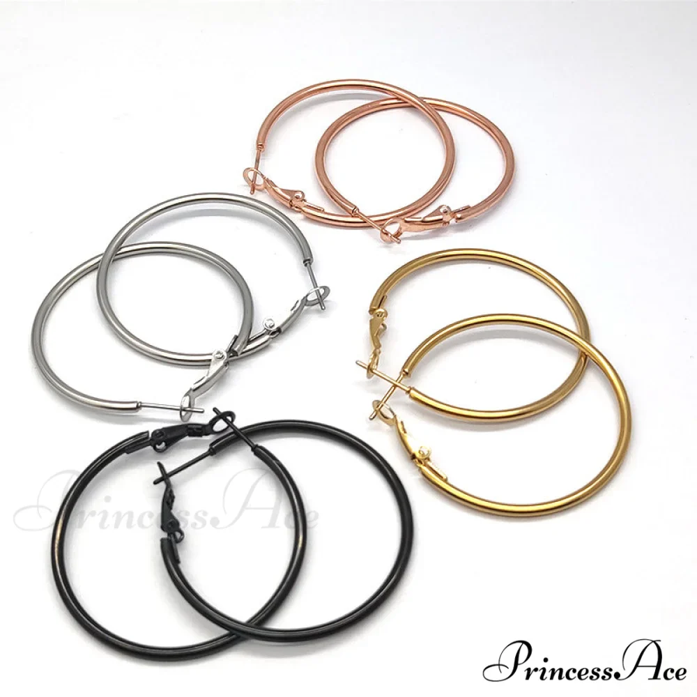 Wholesale Stainless Steel Multiple Sizes Hoop Earrings - Image 2