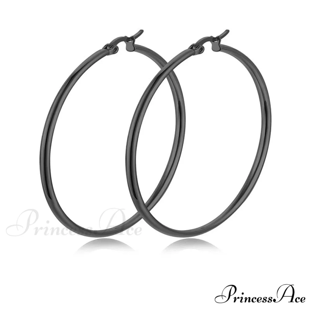 Classic Style Stainless Steel Simple Hoop Earrings - Image 5