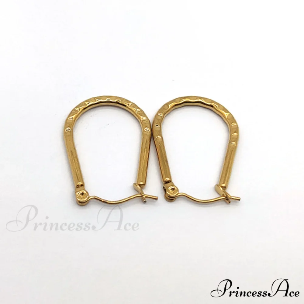 Twist U Shape Stainless Steel Simple Hoop Earrings - Image 3