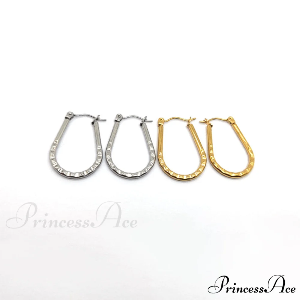 Twist U Shape Stainless Steel Simple Hoop Earrings - Image 4