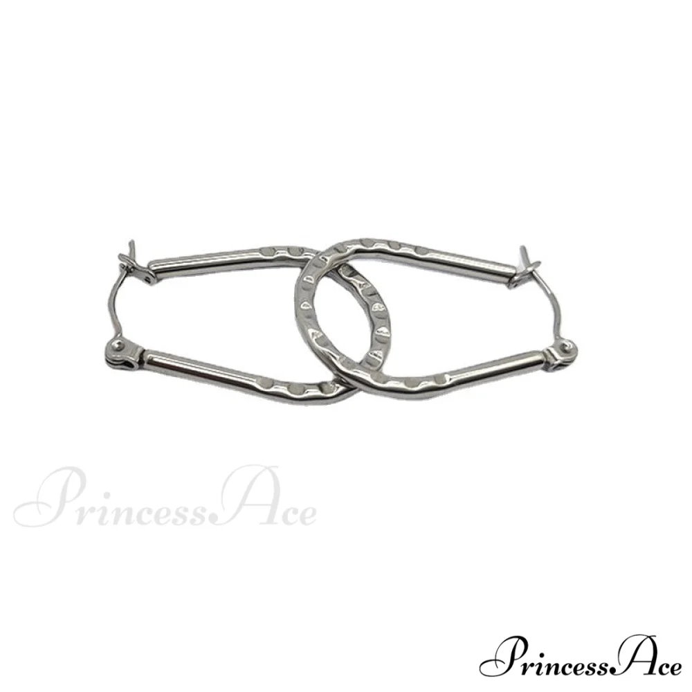 Twist U Shape Stainless Steel Simple Hoop Earrings - Image 5