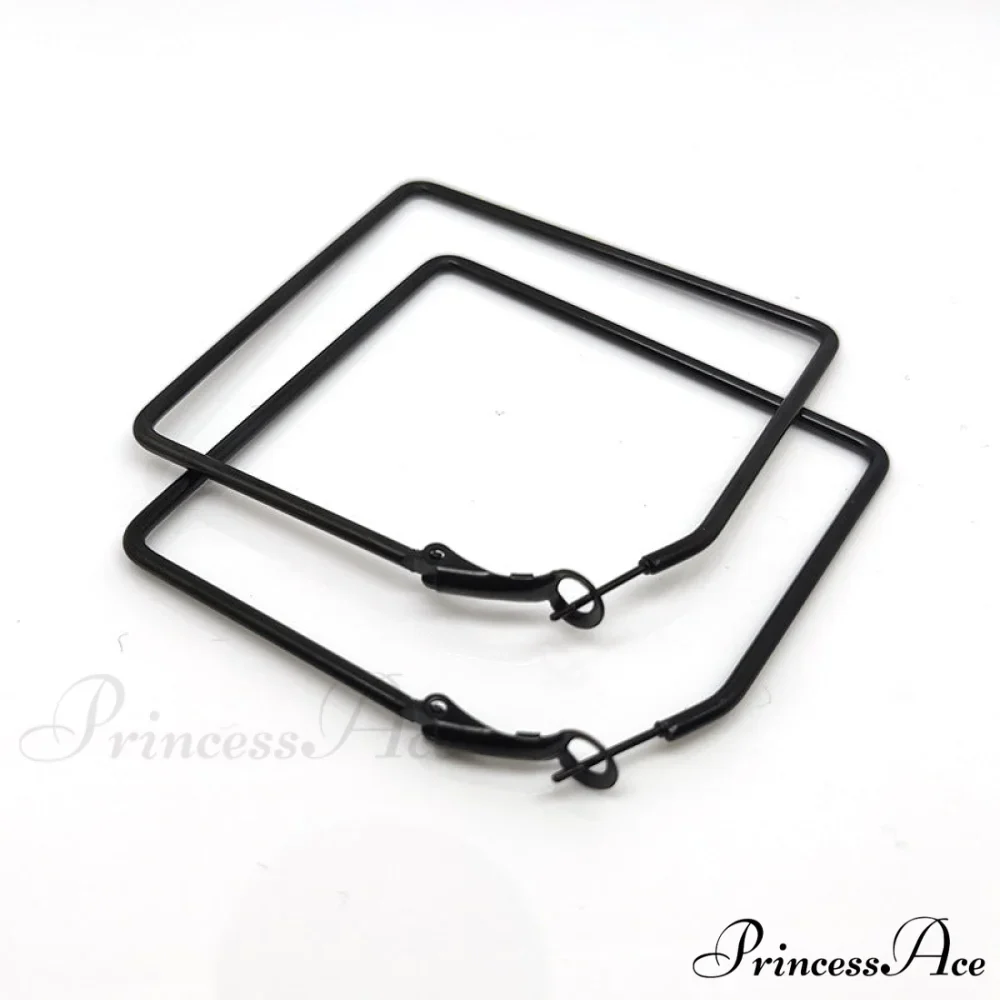 Stainless Steel Big Size Exaggerated Hoop Earrings - Image 3