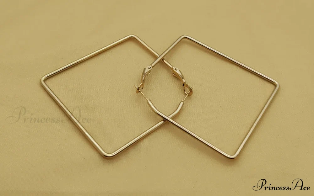 Stainless Steel Big Size Exaggerated Hoop Earrings - Image 7