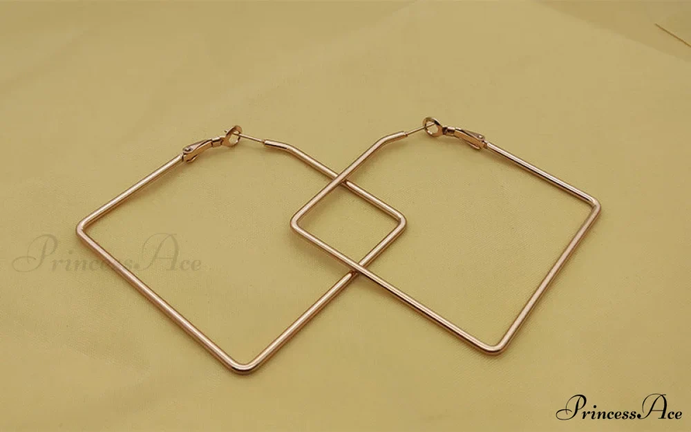 Stainless Steel Big Size Exaggerated Hoop Earrings - Image 9