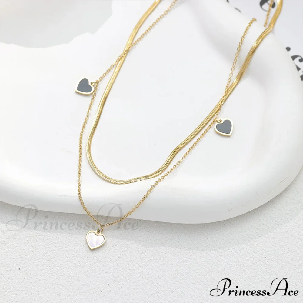 Titanium Steel Heart Drop Necklace - Image 6