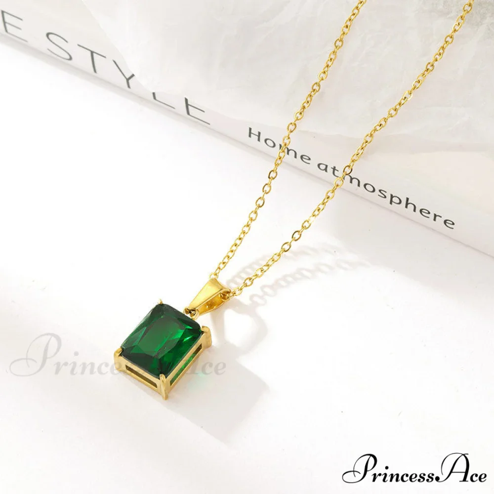 Stainless Steel Diamond Studded All-match Necklaces - Image 9