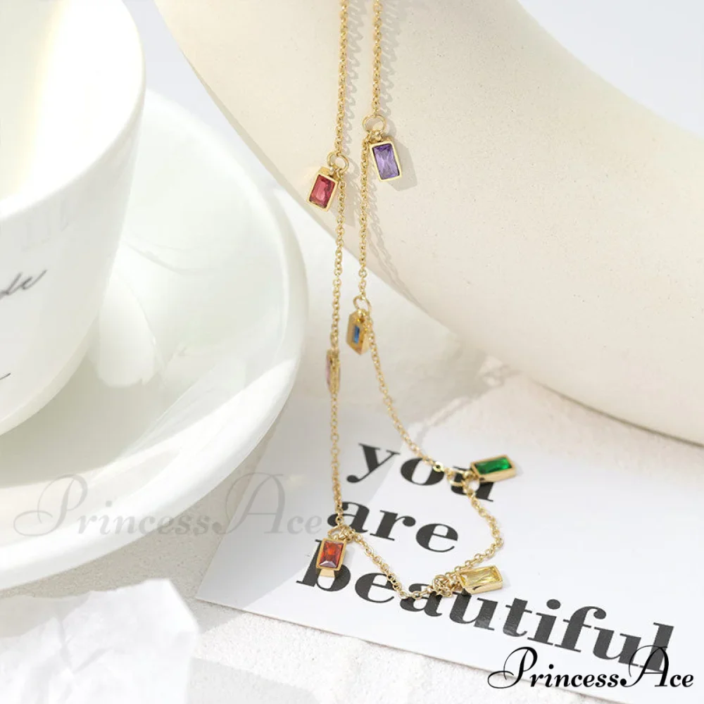 Fabulous Colorful Stone Trendy Chain Necklaces - Image 4