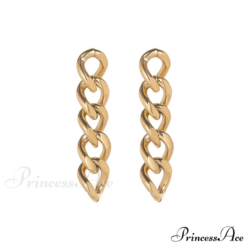 Minimalist Simple Chain Pendant Earrings - Image 5
