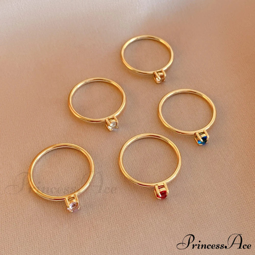Shining Colorful Zircon Custom Closed Rings - Image 3