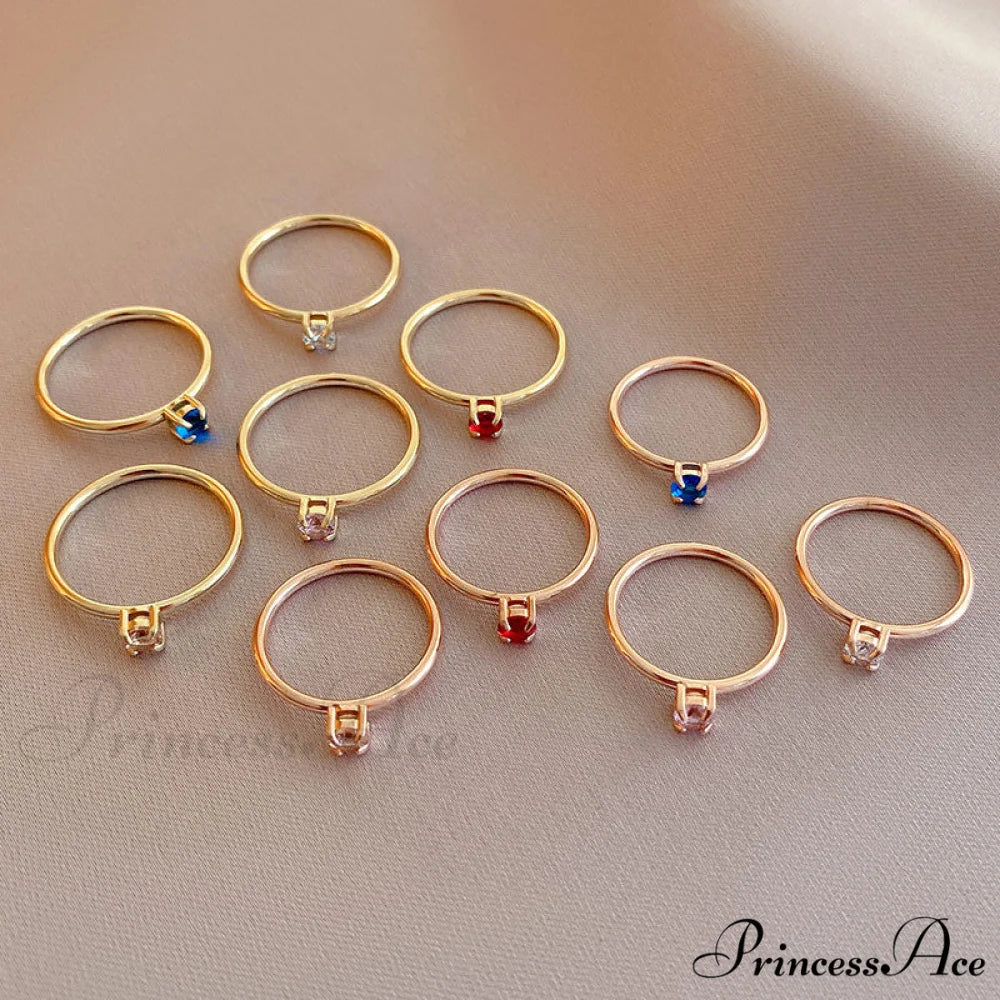 Shining Colorful Zircon Custom Closed Rings - Image 4
