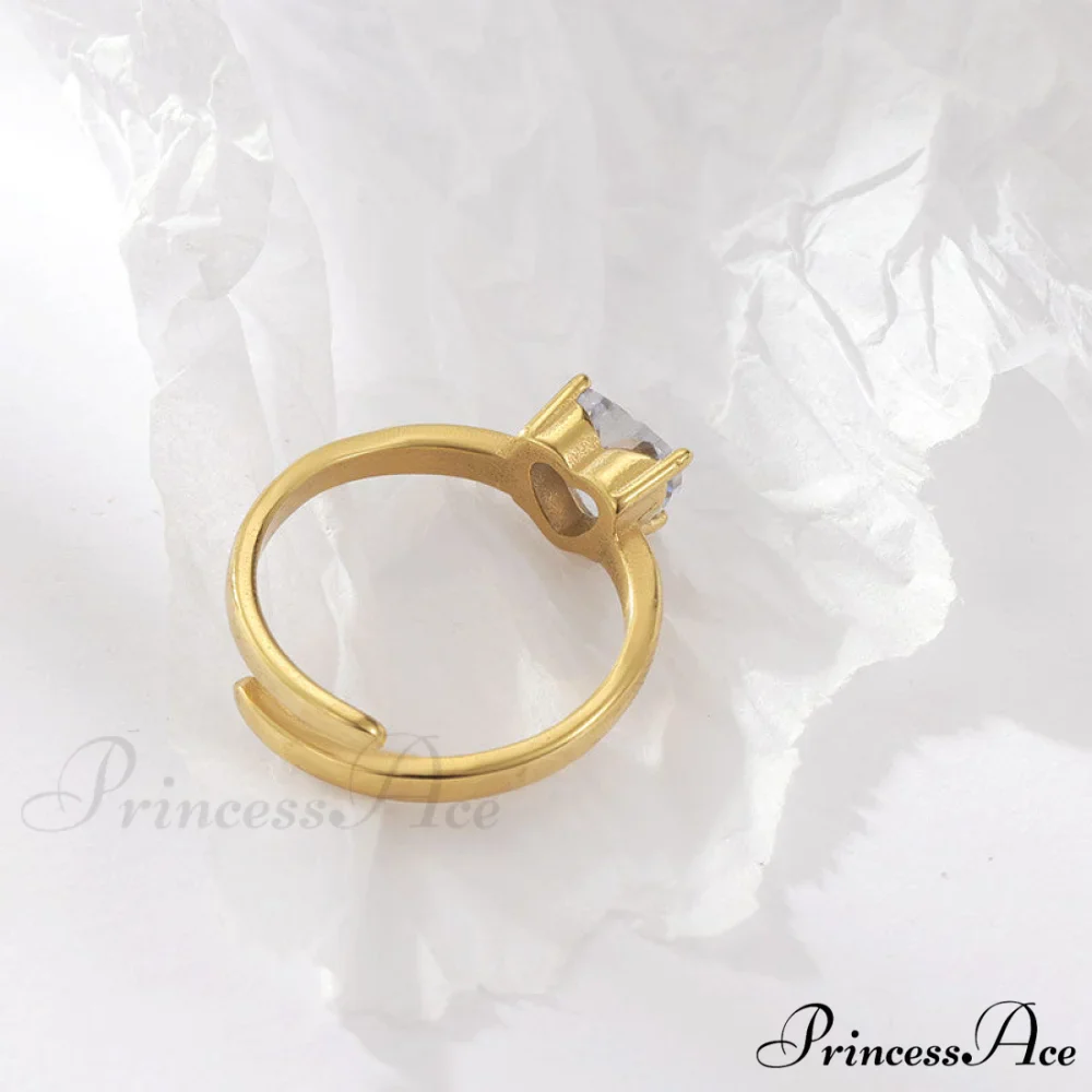 Classic Style White Zircon Open Rings - Image 4