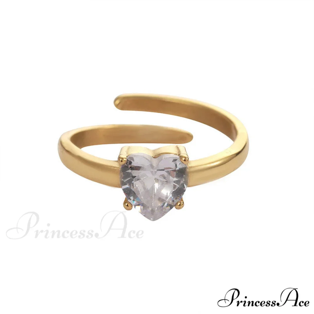 Classic Style White Zircon Open Rings - Image 5