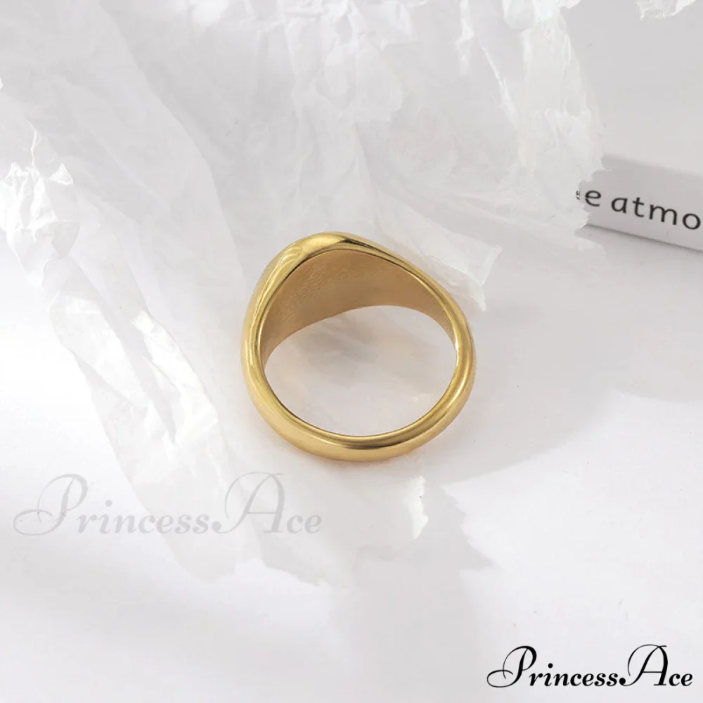 Titanium Steel Natural Opal Closed Rings - Image 3