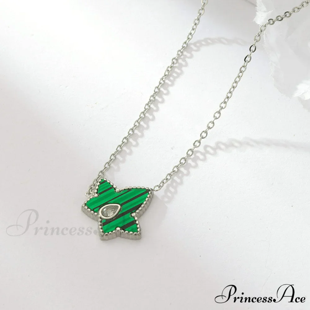 Retro Personalized Pentagonal Heart Clavicle Necklace - Image 13
