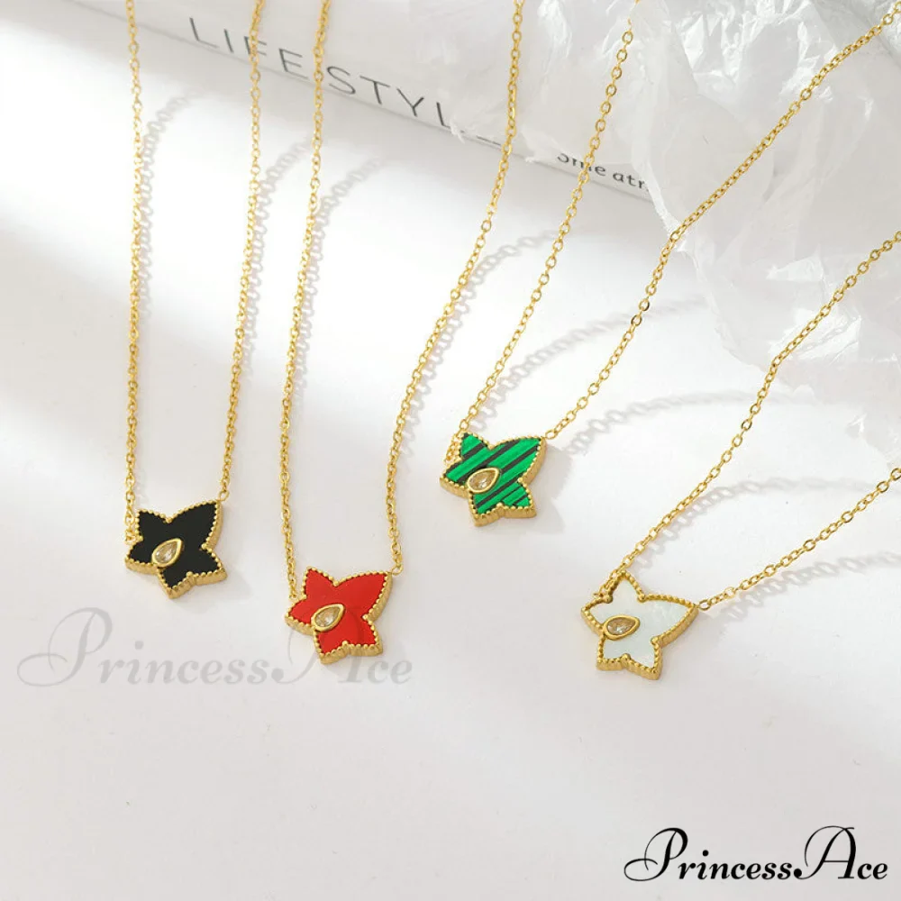 Retro Personalized Pentagonal Heart Clavicle Necklace - Image 2