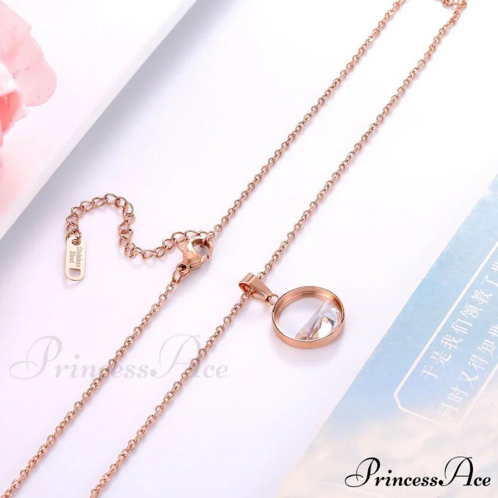 Clear Zircon Slim Waist Pendant Necklaces - Image 3