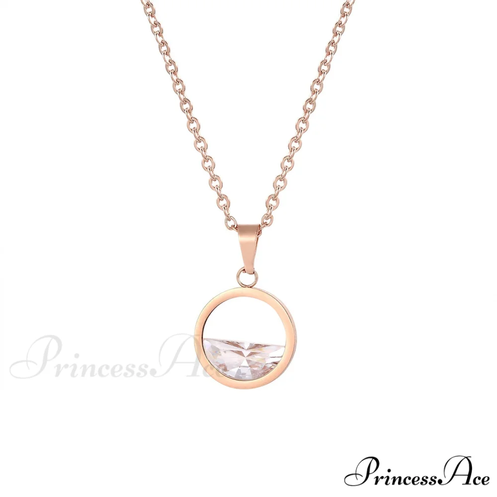 Clear Zircon Slim Waist Pendant Necklaces - Image 5