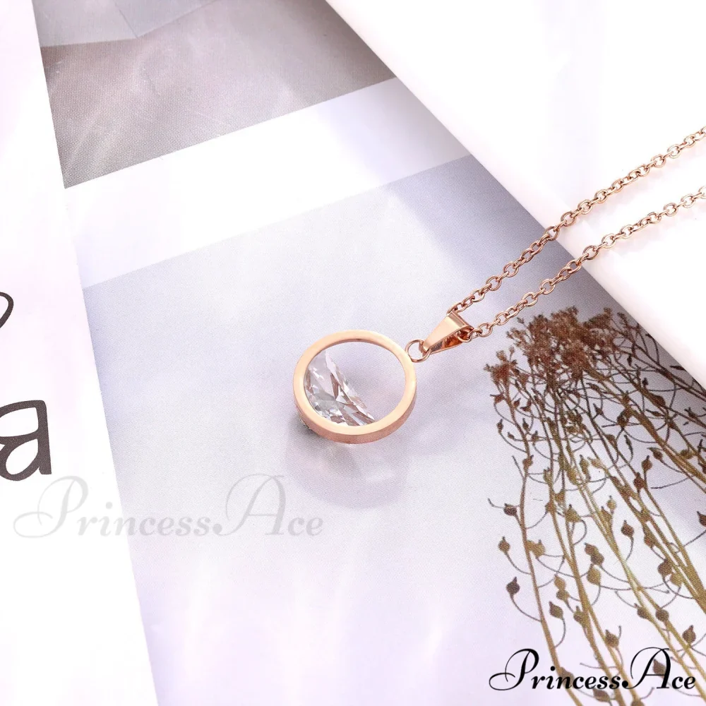 Clear Zircon Slim Waist Pendant Necklaces - Image 6