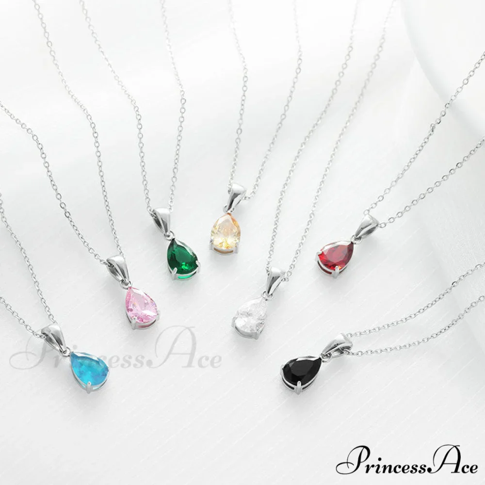 Simple Fashion Stainless Steel Water Drop Pendant Necklace - Image 2
