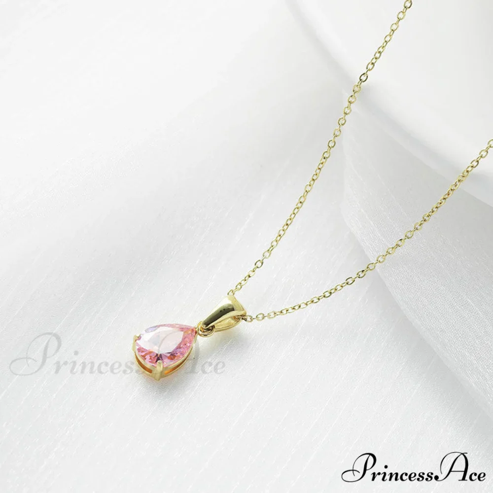 Simple Fashion Stainless Steel Water Drop Pendant Necklace - Image 7