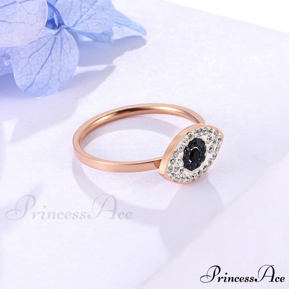 Eye of God Rose Gold 14k Titanium Steel Rings - Image 3